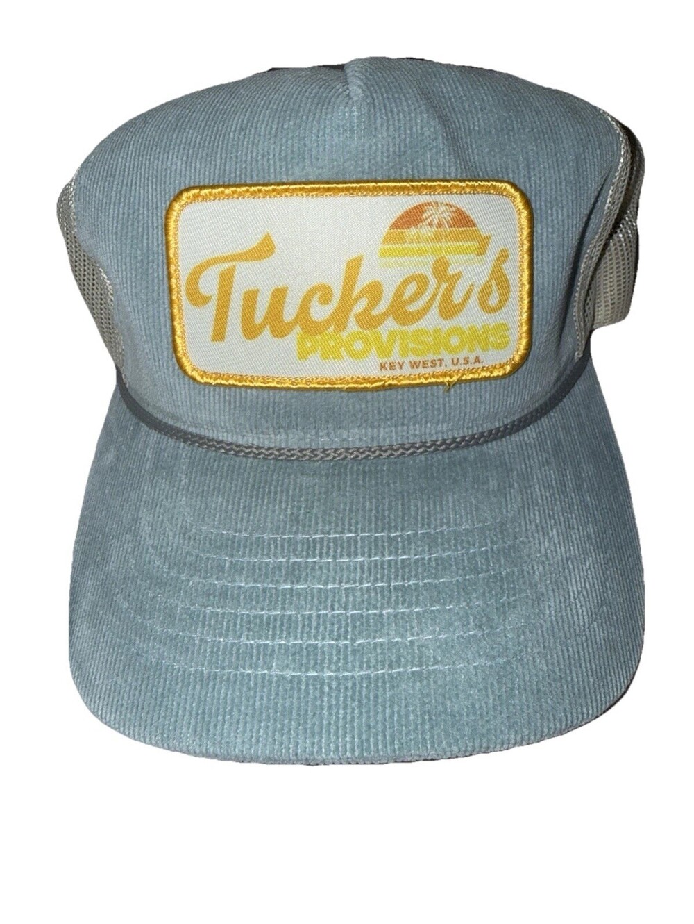 Tucker's Provisions Key West Hat Richardson Corduroy Mesh Trucker Snapback Blue